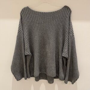 Lunya Cozy Pima Wool Pullover Sweater in Charcoal Gray XS/S